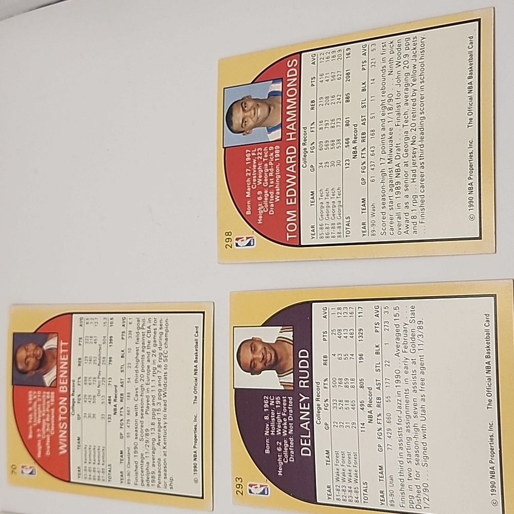 1990 NBA Hoops Rookie Cards 9 Count - Picture 14 of 16